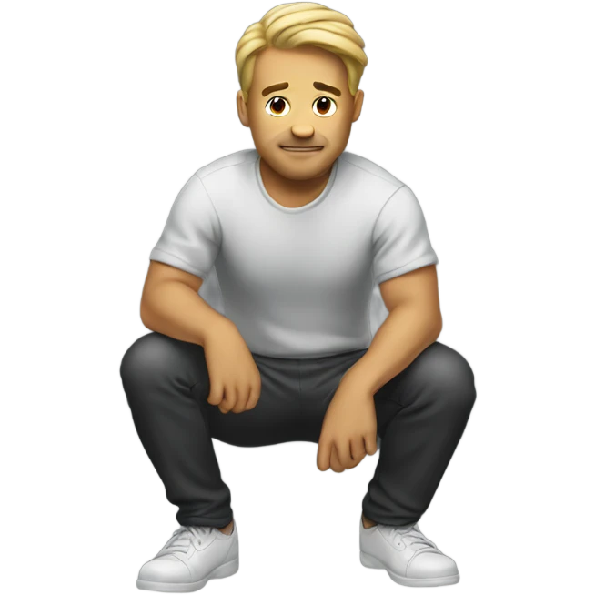 Man squatting emoji