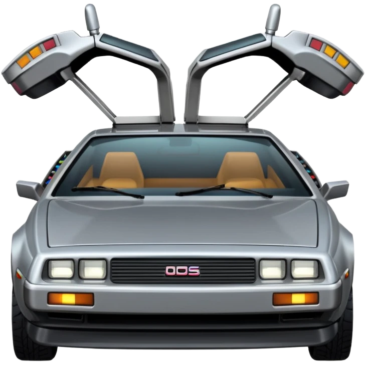 Delorean time machine emoji