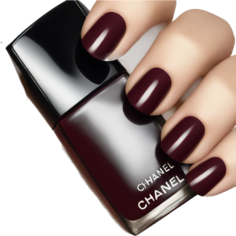 Dark red nail polish by Chanel emoji