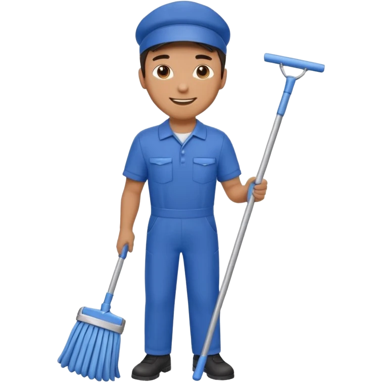 Cleaning man emoji