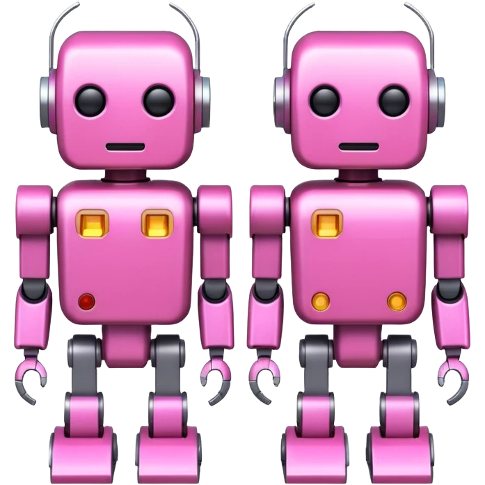 pink robots emoji