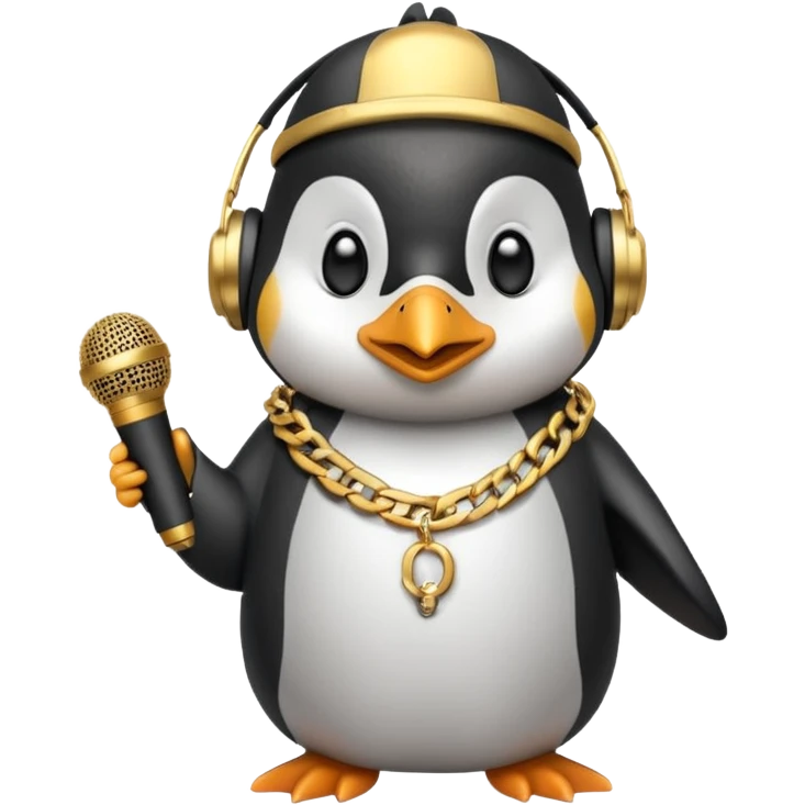Penguin rapper emoji