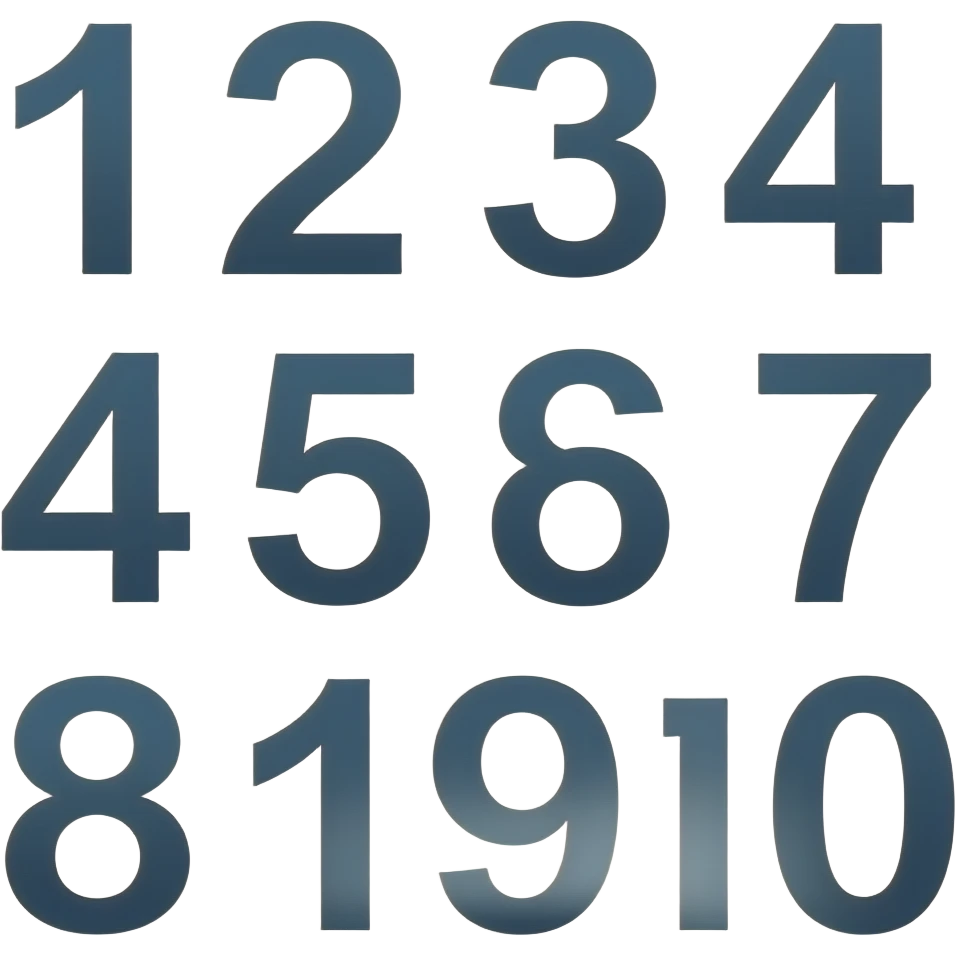 Number 1-10 dark emoji