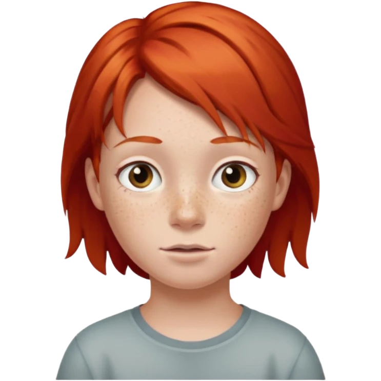 red hair kid emoji