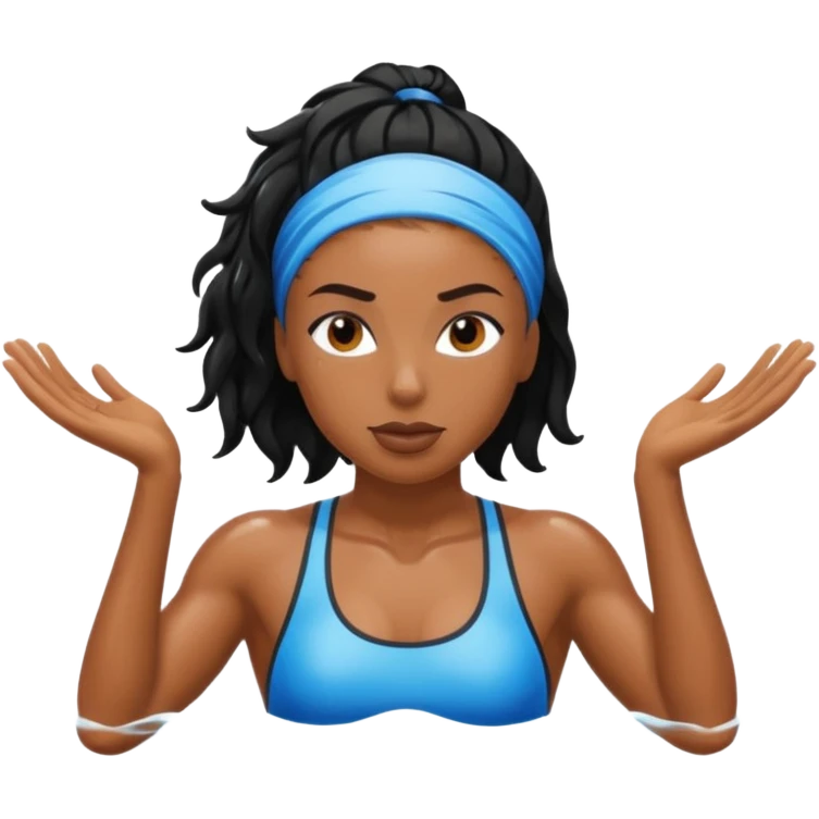 swimmer black woman emoji