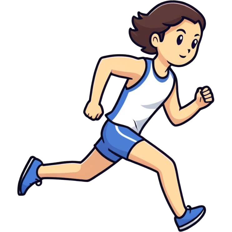 Running brunette emoji
