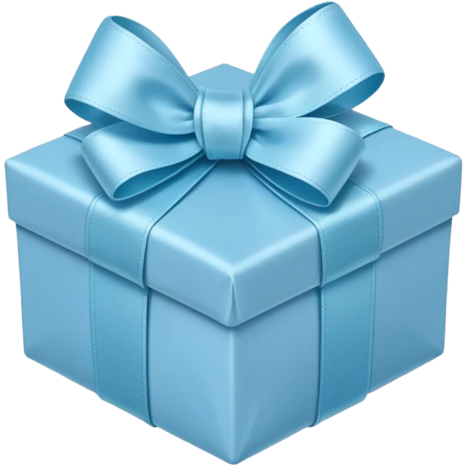Pastel blue wrapped gift emoji