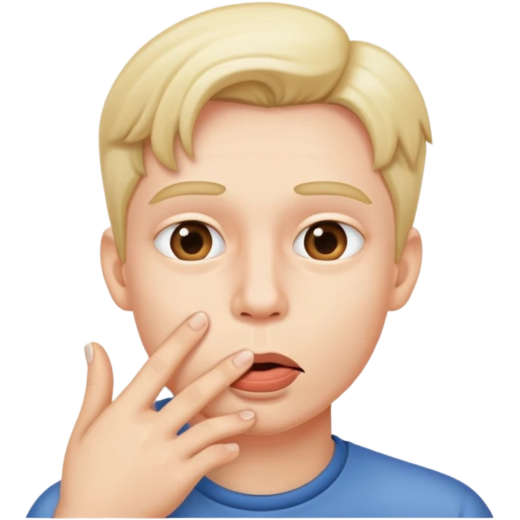 Fingers in mouth emoji