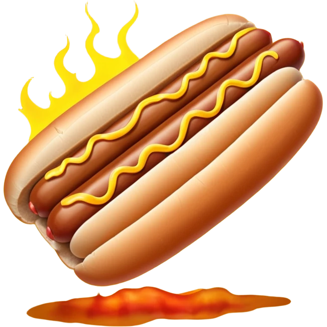 bbq hot dog on grill emoji