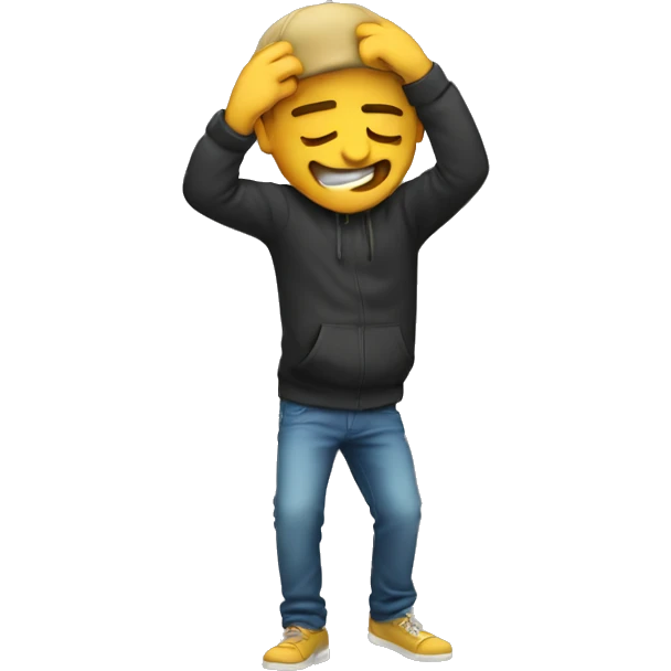 Man dabbing emoji