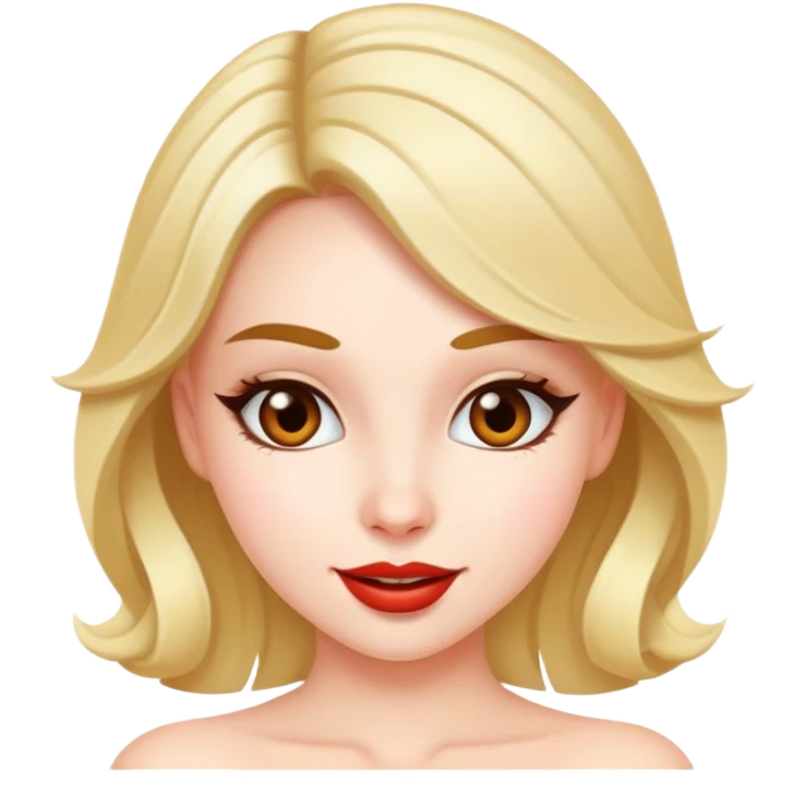 coquette girl with playful expression emoji