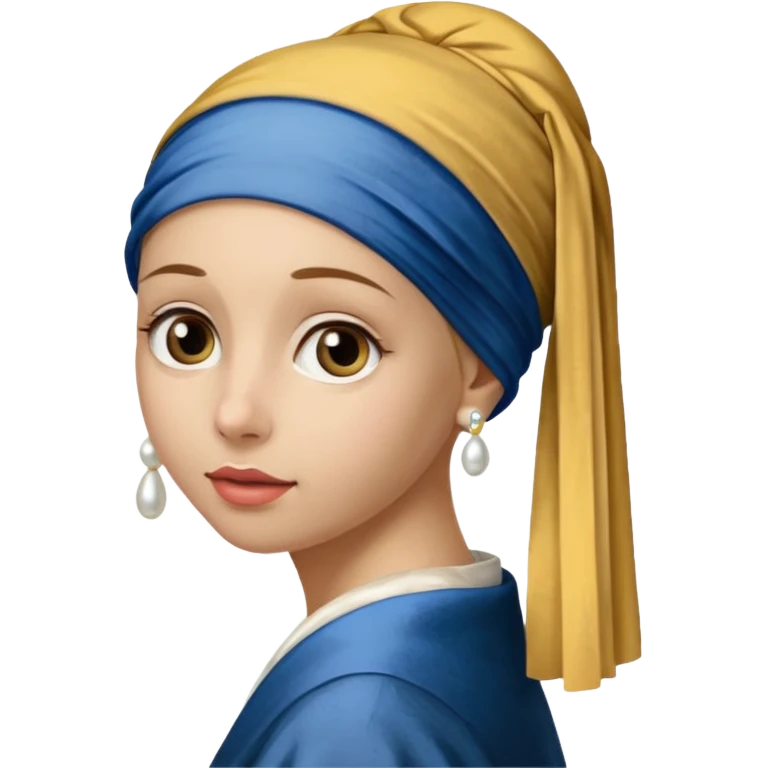 Girl with a Pearl Earring painting emoji