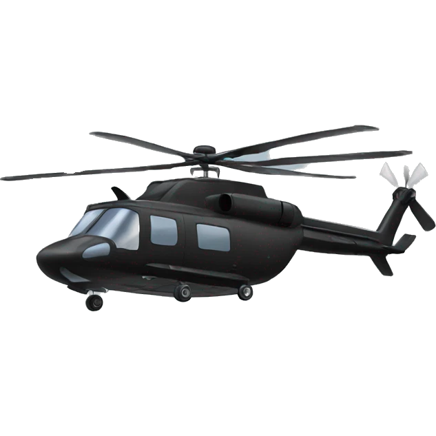 Black helicopter emoji