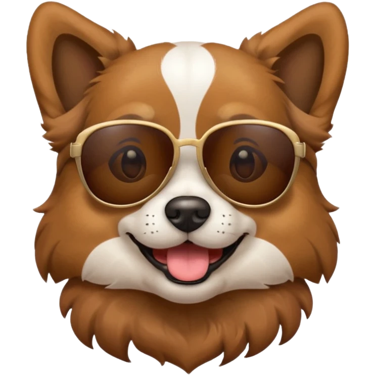 Dog wearing sunglasses emoji