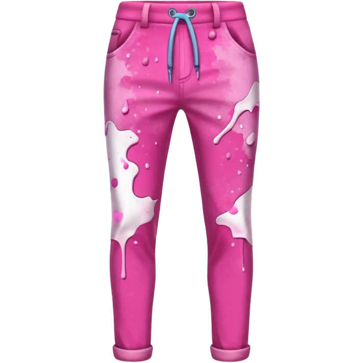 paint splashed pink pants emoji