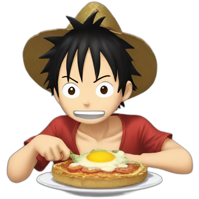 Luffy eat emoji