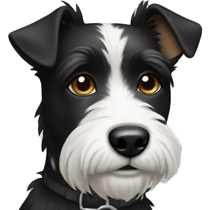 Black and white terrier emoji