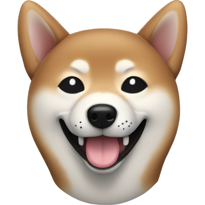 black Shiba inu smile, eyes closed  emoji