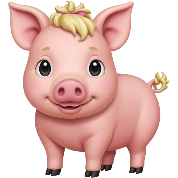 blonde pig emoji