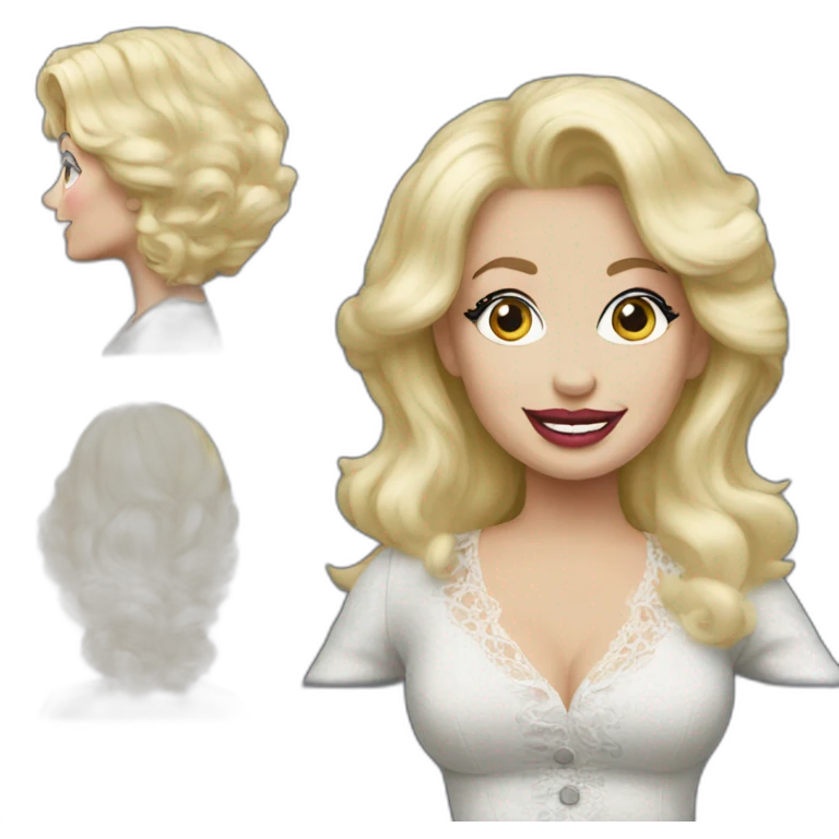 Bald dolly parton emoji