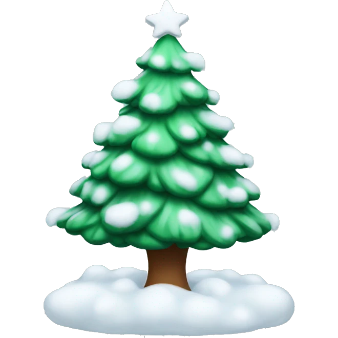 a christmas tree with snow  emoji