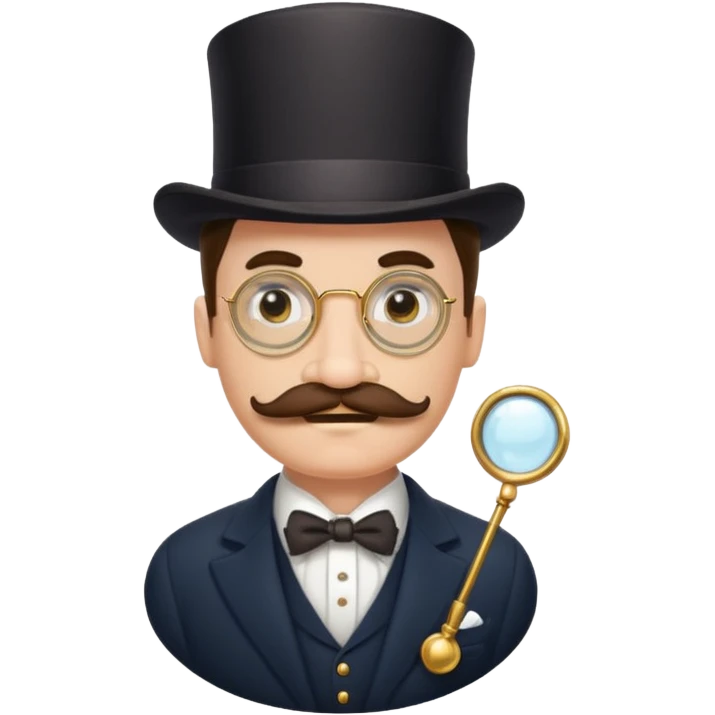 señor con bigote, y monoculo emoji