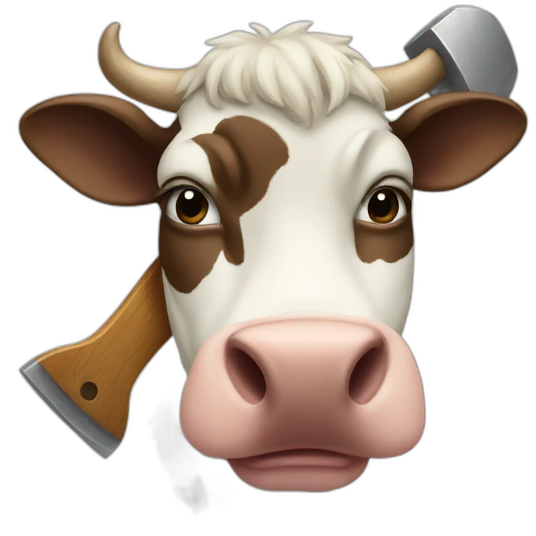 cow with axe emoji