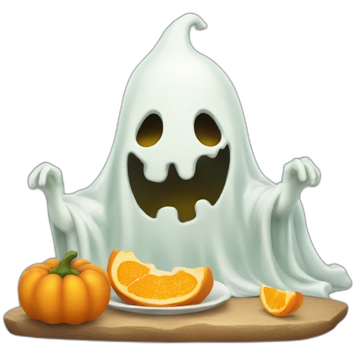 Ghost eatingCitrouille emoji