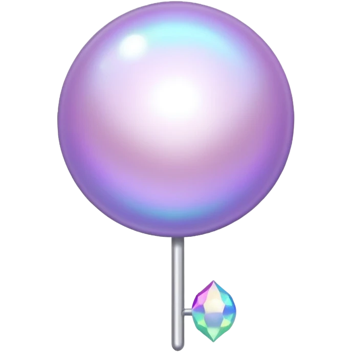 lilac style pearl pin for notes emoji