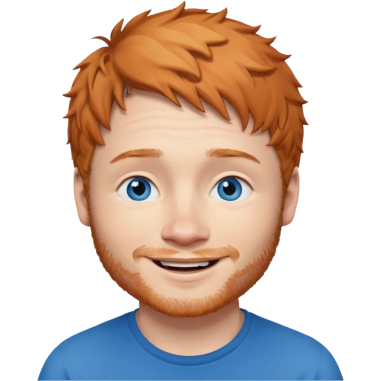 Ed Sheeran with blue eyes emoji