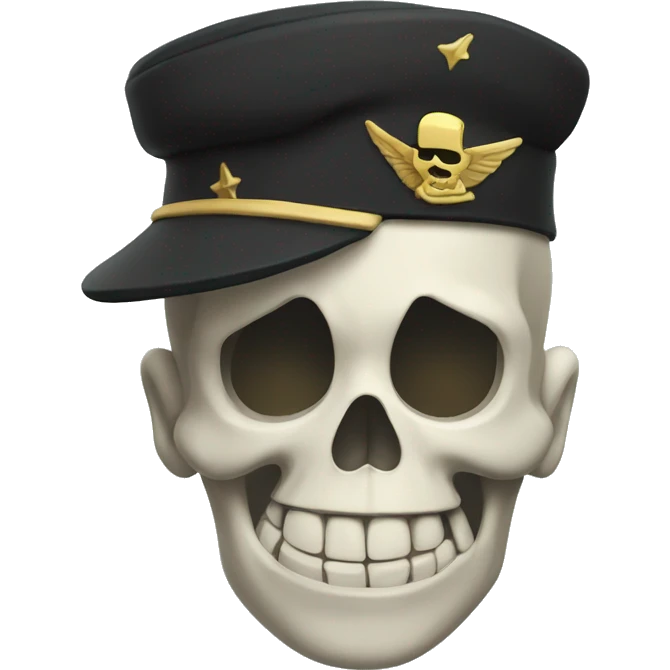 2d Cartoon Skull salute emoji