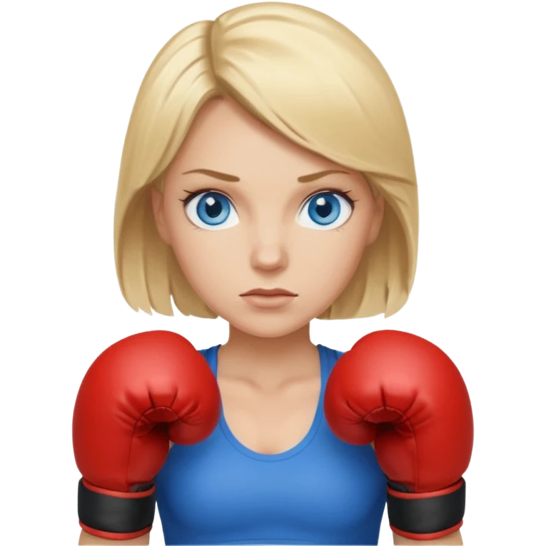 Rubia de ojos azules boxeo emoji