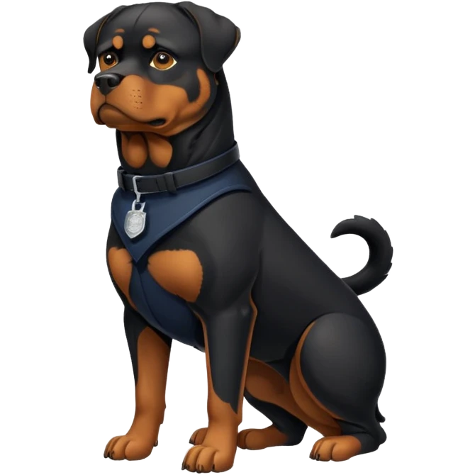 Police rottweiler full body  emoji