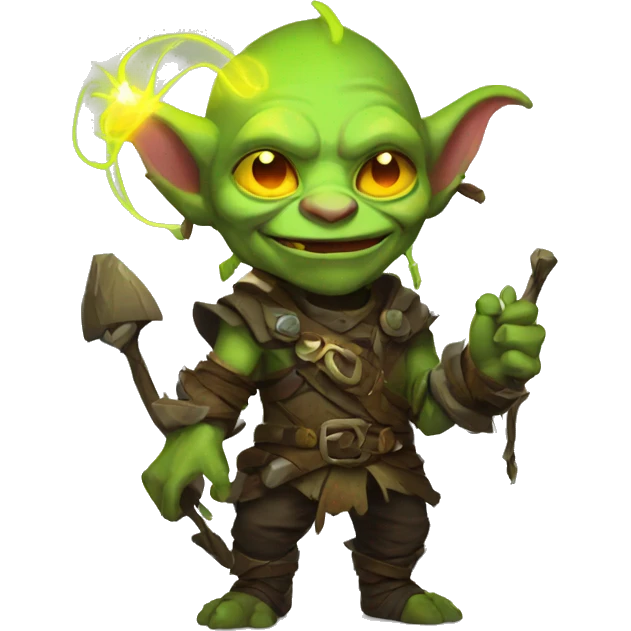 goblin with glowing neon elements emoji