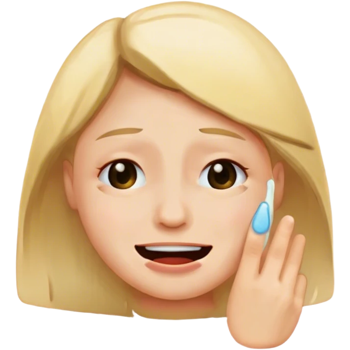 Smiling while crying  emoji