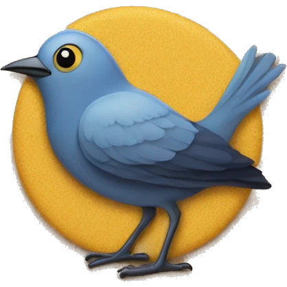 Bird on doormat emoji