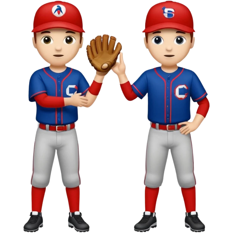 quiero dos equipos enemigos de baseball  emoji
