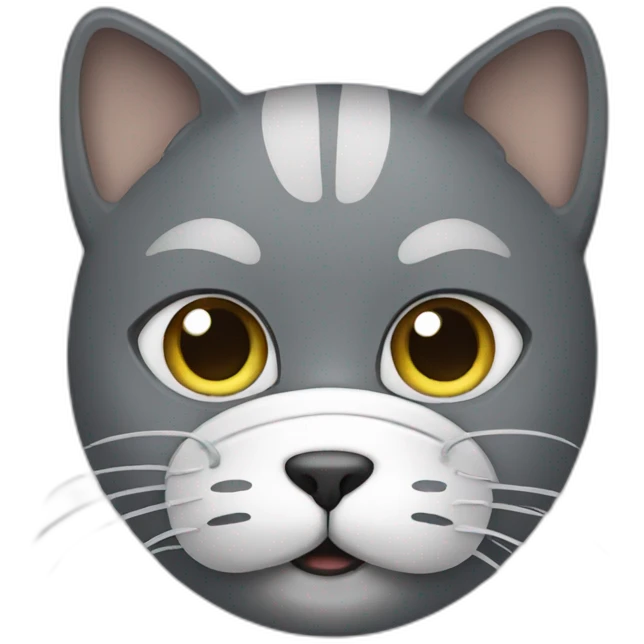 gray cat wearing a face mask emoji