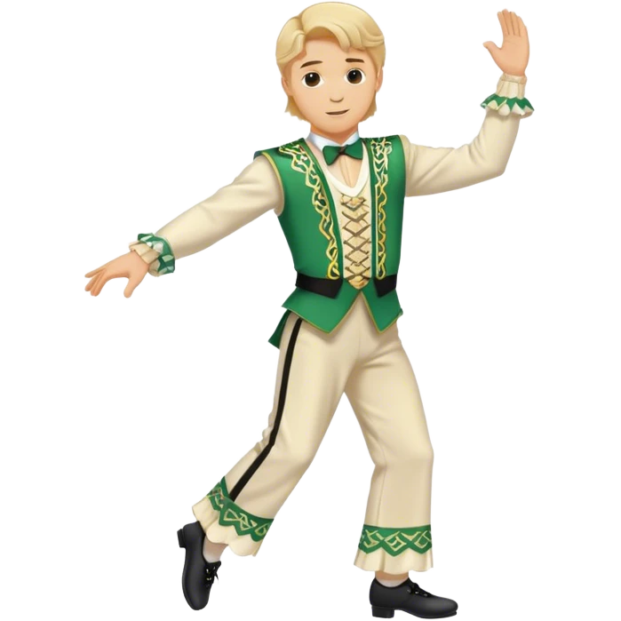 Blonde guy irish dancing emoji