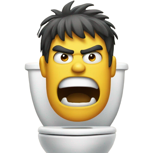 angry person on a toilet emoji