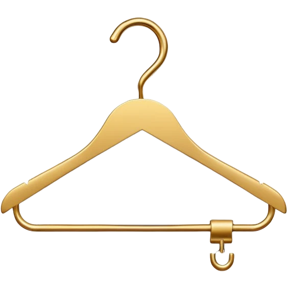 fashion company logo with a stylish clothing hanger emoji