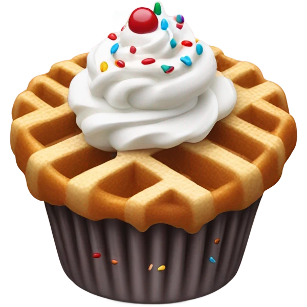 waffle cupcake emoji