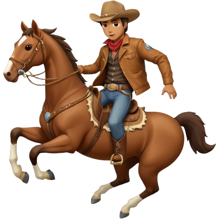 horse with a cowboy mid-fall emoji