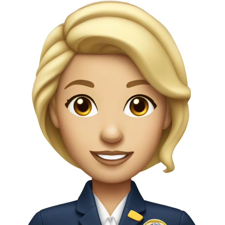 Blonde Delta air lines flight attendant fair skin emoji