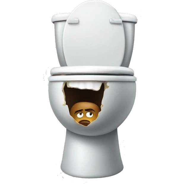 a head popping out of the toilet emoji