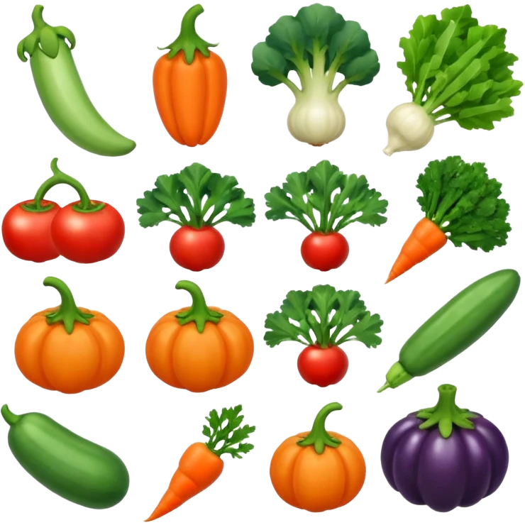 Veg name english  emoji
