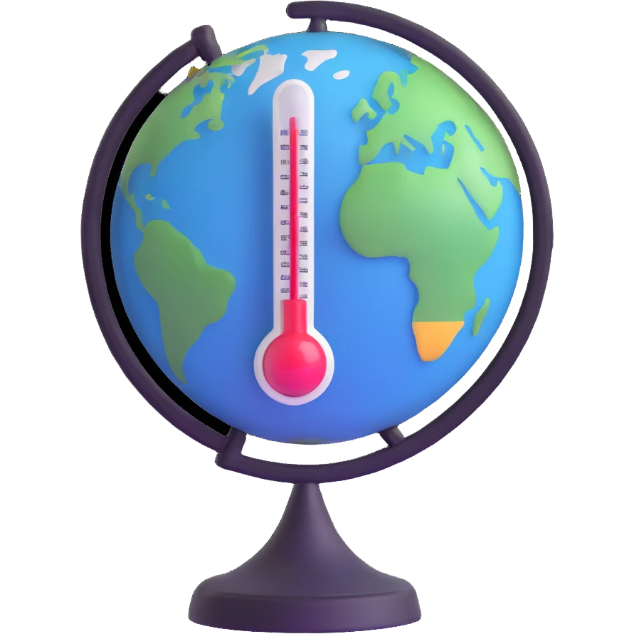 globe with a thermometer emoji