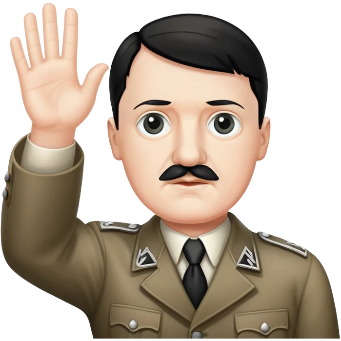 hitler raised hand emoji