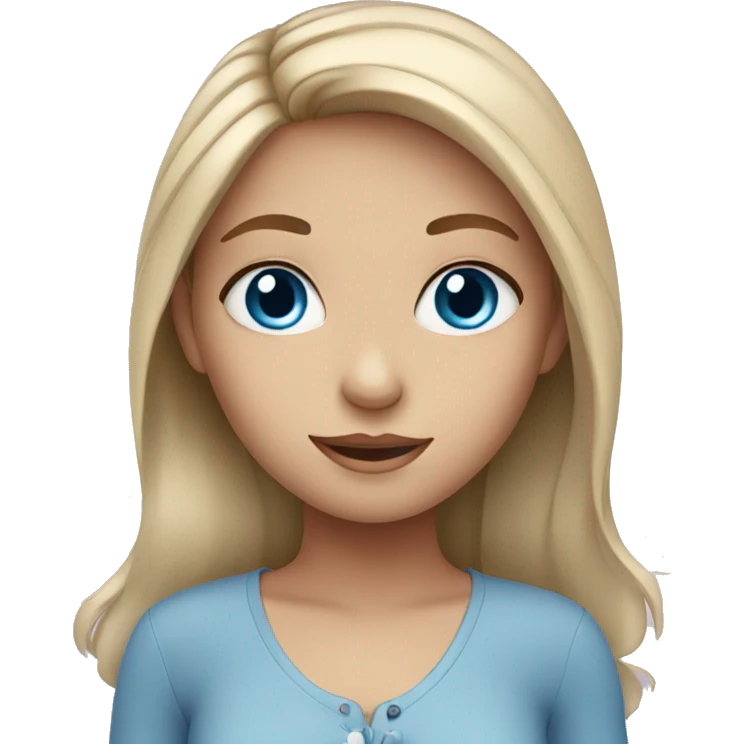 Girl with blue eyes  emoji