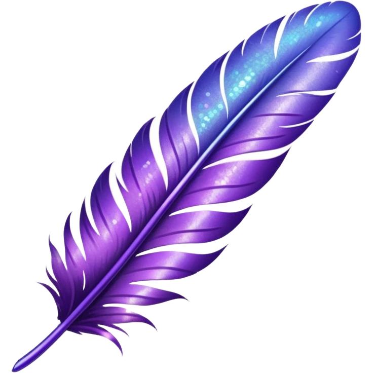 glitter purple feather emoji
